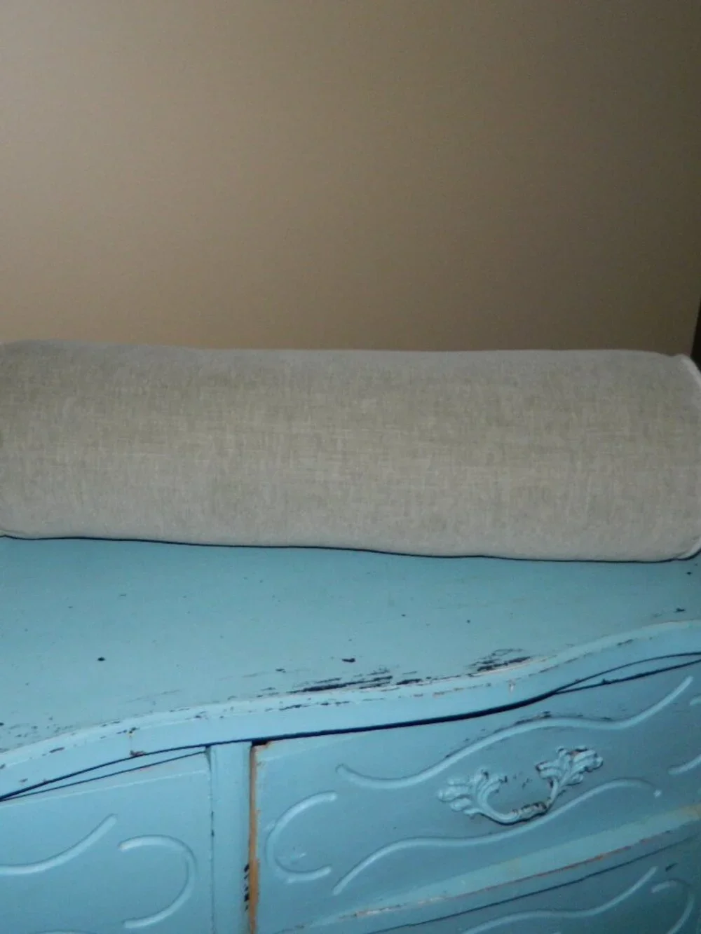 West Elm Classic Cotton Velvet Bolster Pillow NWT